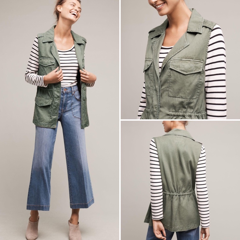 Anthropologie Sanctuary Faded Olive Military Vest - Picture 8 of 8